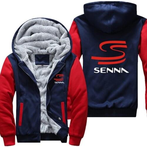 Dropshipping USA Plus EU America Size SENNA Mens Womens Printing Pattern Thicken Fleece Zipper Hoodies Sweatshirts Coat Jacket