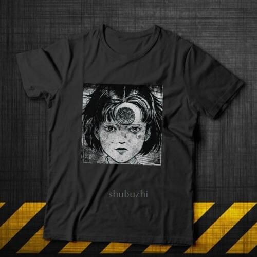 Uzumaki Eyeball Shirt Manga Horror Anime Junji Ito Creepy Cute 100% Cotton Summer Men Summer Tops Tees Funny T Shirts sbz8352