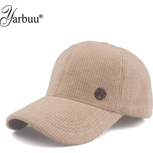 [YARBUU] New Fashion High Quality Baseball Cap Keep Warm Casquette For Women Autumn Winter Lady Hat Letter m Wholesale