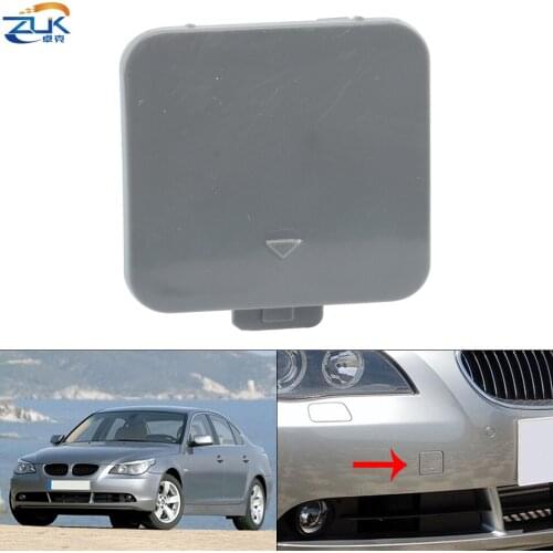 ZUK Front Bumper Grill Tow Eye Hook Cap Cover Trim Garnish Shell Unpainted For BMW E60 520 523 525 530 535 2004 2005 2006 2007
