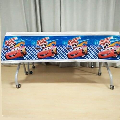 108cm*180cm KIDS Lightning Mcqueen 95 Cars Party Supplies Tablecloth Favor Boy Party Festival Decoration Birthday Party