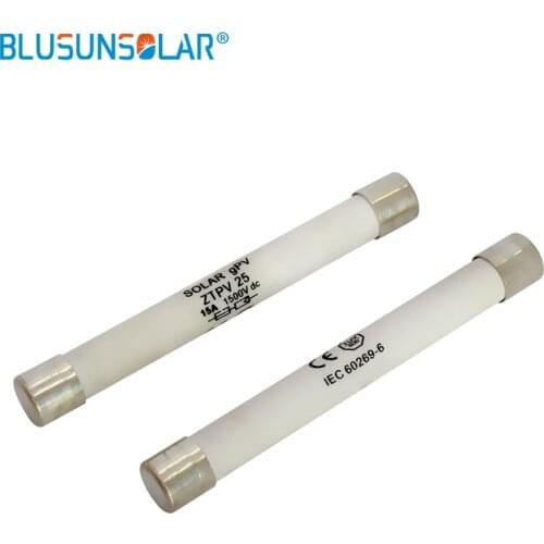 200 pcs/lot DC Solar Fuse 15A 1500VDC PV Fuse Link Wire Fusible 10x85mm Safety Protection