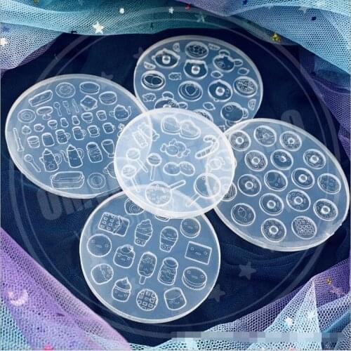 2021 Transparent Silicone Mould Dried Flower Resin Decorative Craft DIY Mini food donut sushi Mold resin molds for jewelry