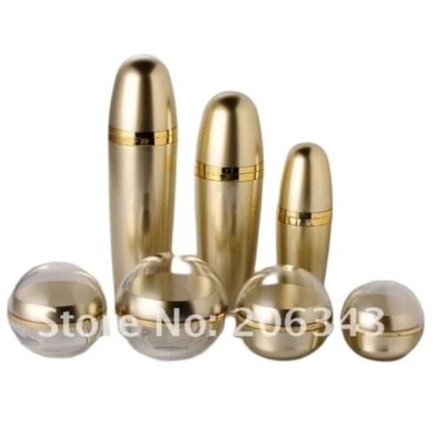 30G gold acrylic ball shape cream bottle,cosmetic container,,cream jar,Cosmetic Jar,Cosmetic Packaging