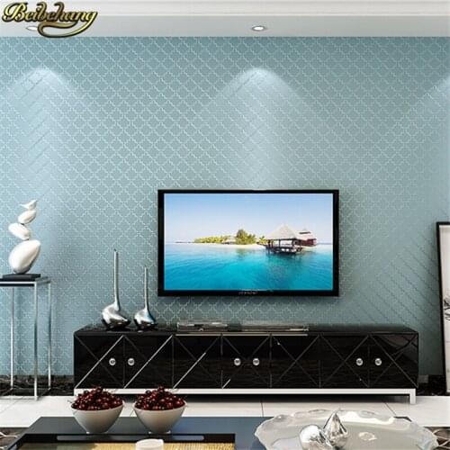 Beibehang papel de parede 3d European solid color grid wall papers home decor Modern Stripe Wallpaper roll Living Room Bedroom