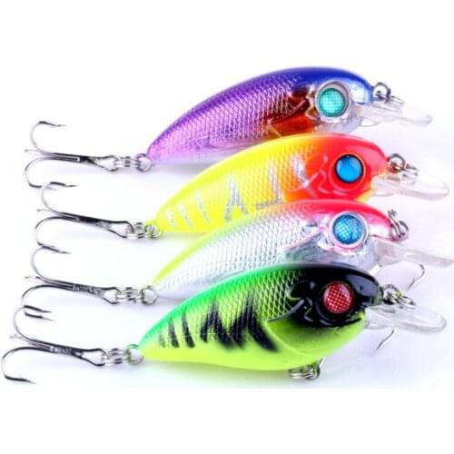 4pcs Hot Crank Fishing Lure 6cm 7.7g Artificial Hard Plastic Lure Crankbait Carp Diving Swimbaits Pesca Fishing Wobblers