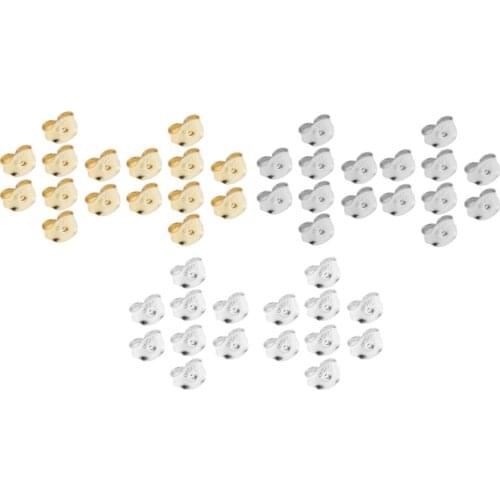 48x 925 Sterling Silver Butterfly Earring Backs Stoppers Earnuts Post Studs DIY