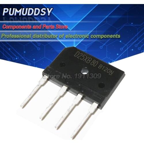 5PCS D25XB80 D25SBA80 ZIP4 bridge rectifier 25A 800V new and IC