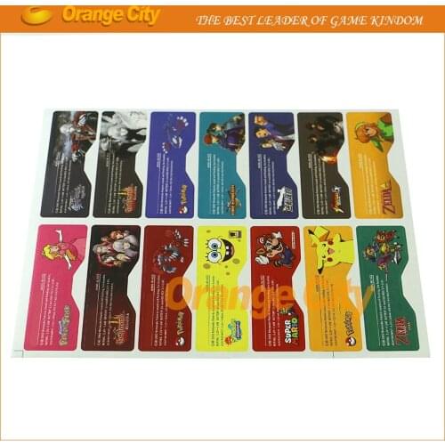 14pcs=1set Game theme Lable Sticker Back Housing Console Back Tag for for GBA SP gameboy advance sp