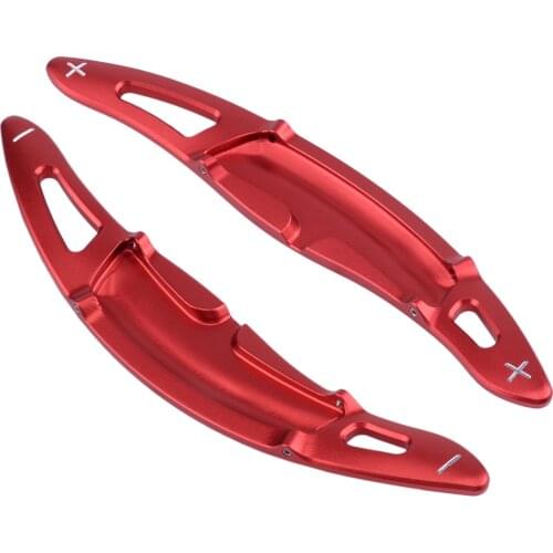 Car Red Aluminum Alloy Steering Wheel Shift Paddle Shifter Extension fit for Porsche Panamera Cayenne Macan 718 911 918