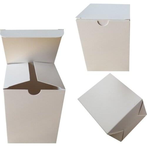50pcs- 350gsm white paperboard box for Cosmetic trinket gift packing, Hardware fitting Led light bulb product packaging boxes