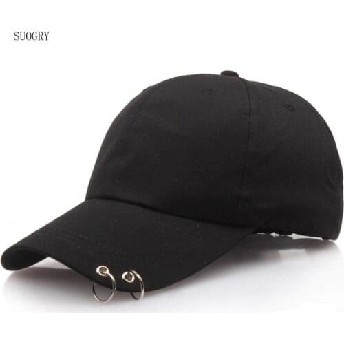 SUOGRY Hot Selling 2018 LIVE THE WINGS TOUR Fashion K POP Iron Ring Hats Adjustable Baseball cap 100% Handmade Ring