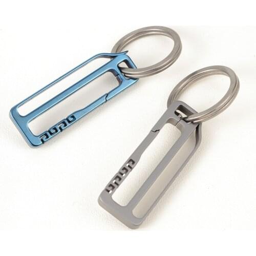 Outdoor Key Chain Titanium Alloy Belt Hang Buckle Waist Hanging Ring Personalized Custom Gift Car Pendant EDC Buckle