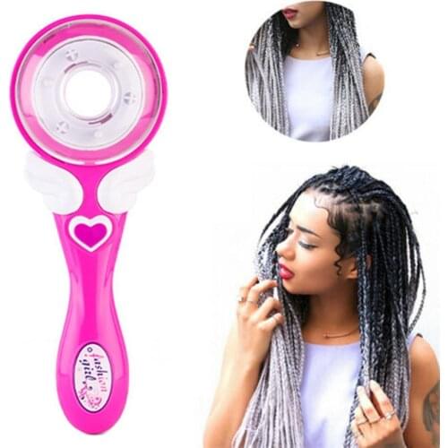 DIY electric fashion braid tress tool automatic braid knitting Roller Machine For Girl braid Hair Weave Toys D0R9