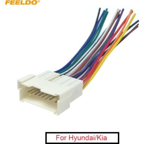FEELDO 1PC Car OEM Audio Stereo Wiring Harness Adapter For Hyundai/KIA(01~05) Install Aftermarket CD/DVD Stereo #FD-2053