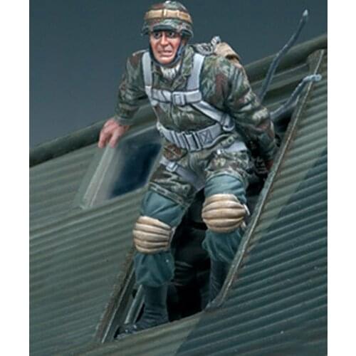 Resin Figure 1/32 modern Paratroopers include scene Model Unassambled Unpainted Figure Building Kit