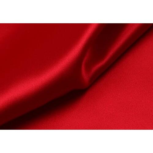 Howmay 100% pure silk charmeuse satin fabric 30m/m 114cm red 06# especially heavy weight for dress or cheongsam
