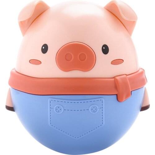 50% Hot Sale Infant Baby Lovely Cartoon Pig Tumbler Doll Rattles Teether Toddler Bath Toy Early Learning Education Toys Gifts