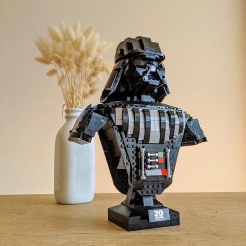 Movie MOC Building Blocks Star Model Figures Helmet Dark Statue Set Lord Bust Toys For Children Creative Decorate Gifts