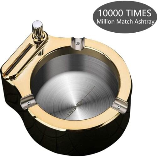 Creative Permanent Million Matches Metal Ashtray Oil Lighter Multifunctional Flint Kerosene Lighter Business Desktop Decoration