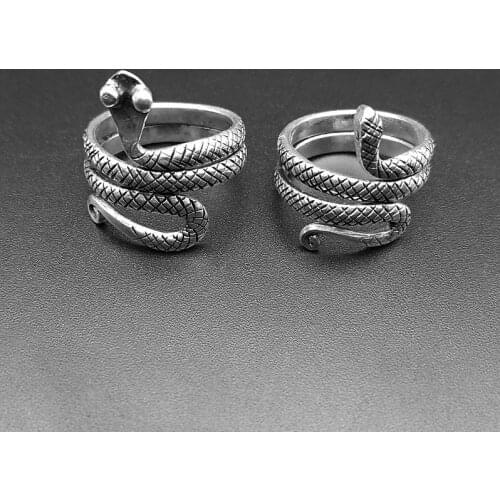 Hot sell new - free shipping National wind finger rings hand-made silver ring for male and female personality snake ring