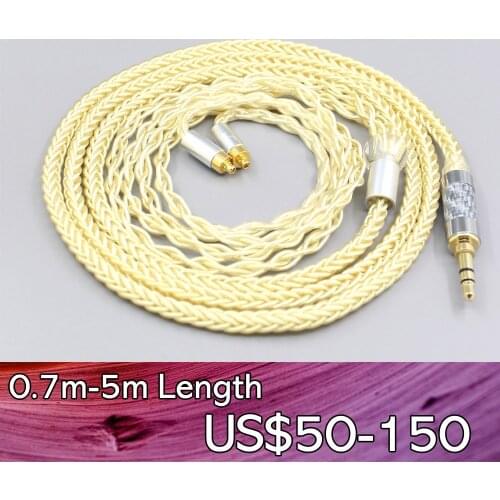 LN007606 8 Core Gold Plated OCC + Palladium Silver OCC Alloy Wire Braided Cable For Dunu dn-2002 Earphone Headphone