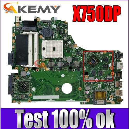 Akemy X750DP Laptop motherboard for ASUS K550DP X550DP K550D X550D original mainboard LVDS