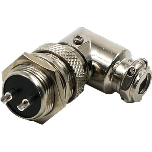 2 to 10 Pin GX16 Elbow Waterproof Aviation Connector Plug & Socket - Select