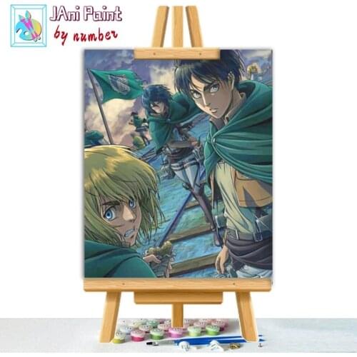 Guys Picture DIY Anime Canvas For Drawing Zero-based Coloring Paint By Numbers For Adults Home decor
