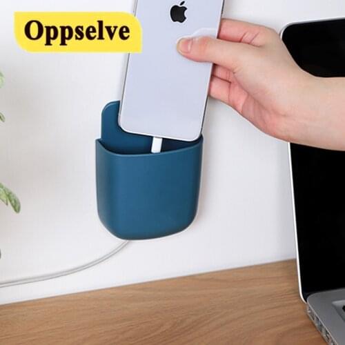 Wall Mount Mobile Phone Charging Organizer Storage Box Multi-function Stand Rack Phone Wall Holder Adhesive For Air Conditioner