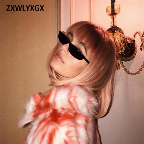 New Europe and the United States trendy sunglasses concave shape glasses retro small square sunglasses men and ladies sunglasses