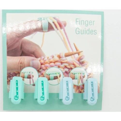 4pcs/set Finger Splitter Sweater Wool Knitting Tool 4 Yarn Guide Thimble Sewing 53CA