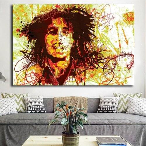 Reggae Om Namah Shivay Bob Marley Wallpaper Canvas Painting Print Bedroom Home Decoration Modern Wall Art Oil Painting Poster HD
