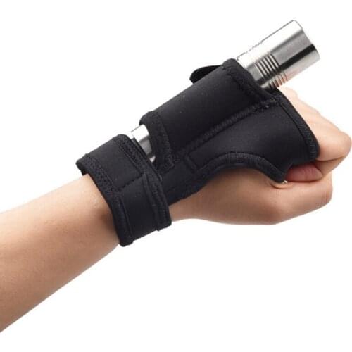 Underwater Scuba Diving Dive LED Torch Flashlight Holder spearfishing Neoprene Hand Arm Mount Wrist Strap Glove Drop Ship hot