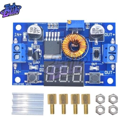 XL4015 5A 75W DC DC Converter Adjustable Step-Down Module 4.0V-38V to 1.25V-36V DIY Adjustable Power Supply