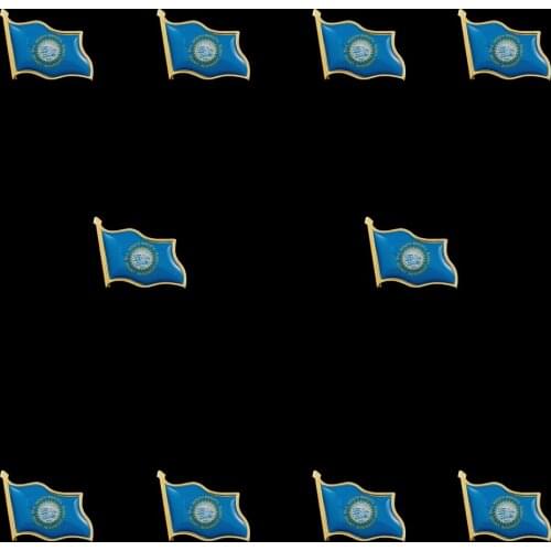 10PCS/Set South Dakota Waving Epoxy Flag Lapel Pin Badge Brooch Clothes/Hat/Tie Accrssories