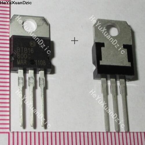 10Pcs/ lot BTB16-600CRG BTB16-600C BTB16-600 BTB16 16A 600V bidirectional thyristor TO-220 New Original Product