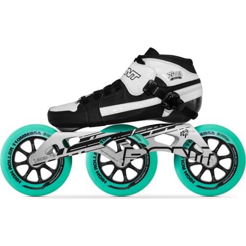 100% Original Bont Pursuit 2PT 195MM Speed Inline Skates Heatmoldable Carbon Fiber Boot Highroller 3*110mm Wheels Racing Patines