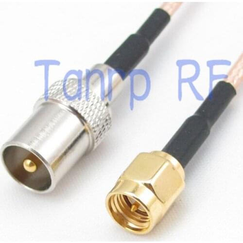 12in TV male plug to SMA male plug RF adapter connector 30CM Pigtail coaxial jumper extension cord cable RG316