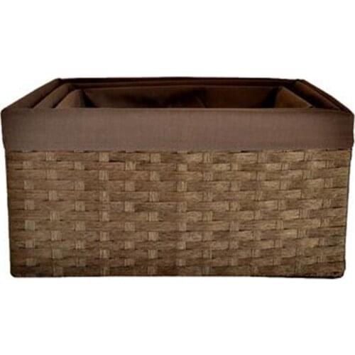 2020 Rattan Desktop Storage Basket Woven Drawer Wardrobe Bedside Storage Boxes