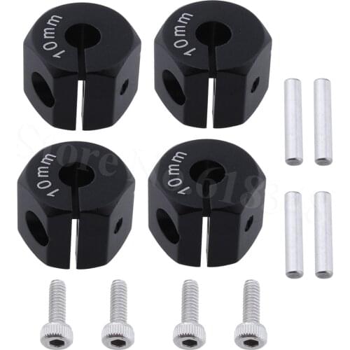 4pcs Aluminum 12mm Hex Wheel Hubs Thickness 10mm Drive Adaptors for 1/10 RC Crawler Models SCX10 Traxxas Trx4