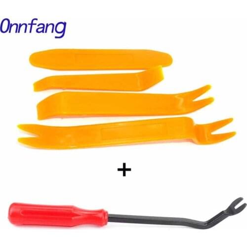 Car Trim Removal Tool Kit 5 Pcs Auto Panel Door Window Removal Tools Kit Auto Fastener Clip Remover Tool Set Repair Tools