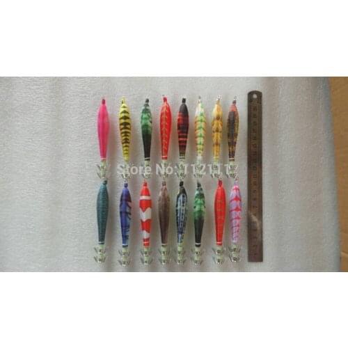 50pcs fishing lure ,squid jigs ,squid hooks. 4# , 10.5cm, 6.5g, random colour mixed
