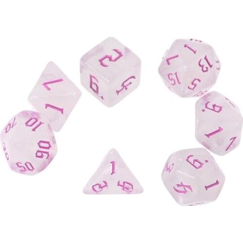 7 Pcs Resin Polyhedral Dices for DND RPG MTG Dials Dice Desktop Table Board Game Toy