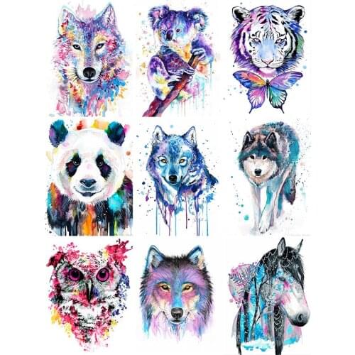 5D DIY Diamond Painting Animal Wolf Tiger Cross Stitch Kit Full Drill Embroidery Mosaic Art Picture of Rhinestones Home Decor
