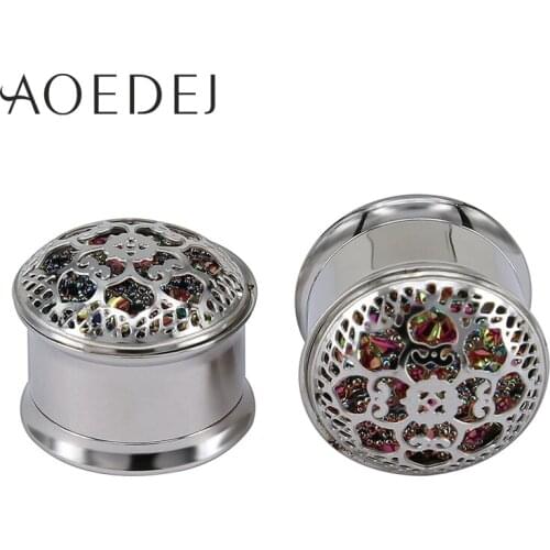 AOEDEJ 316L Stainless Steel Plugs&Tunnels Piercing ombelico Ear Stretchers Plugs Tunnels Piercing de orelha Expander Piercings