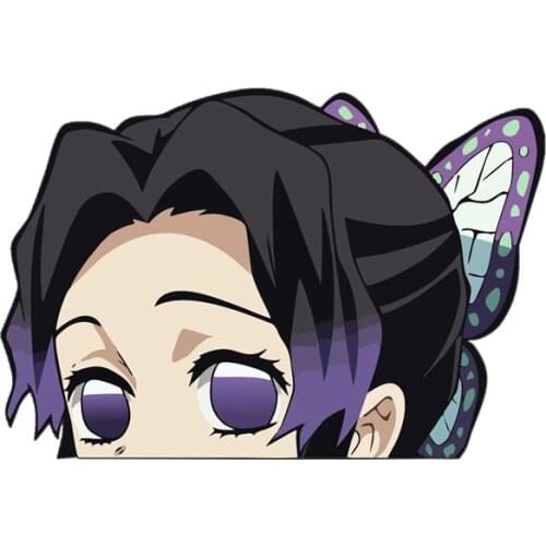 Car Stickers Decor Motorcycle Decals 3d Anime Demon Slayer Peeking Sticker Decorative Accessories Creative PVC,15cm*15cm