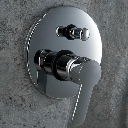 BECOLA Factory direct sales Circular concealed shower control valve Chrome wall type shower control valve free shipping