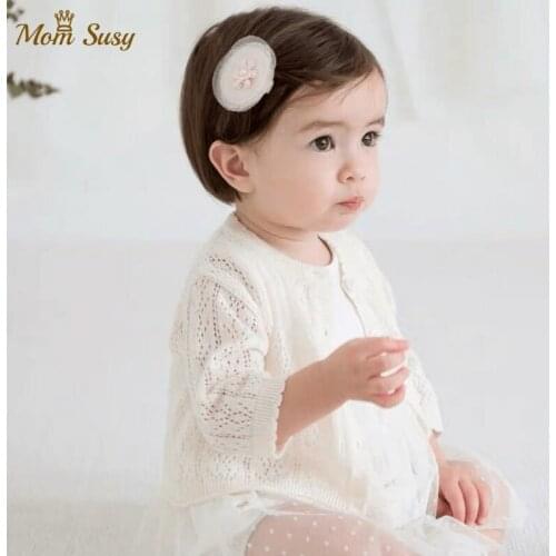 Baby Boy Girl Cadigan Long Sleeve Hollow Out Infant Toddler Cotton Knitted Sweater Jacket Shrug Coat Knit Bolero Baby Clothes