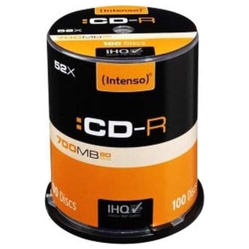 CD-R INTENSO 1001126 52x 700 MB (100 uds)